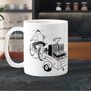 Mobil DJ Tecknad kaffe Jumbo Mugg