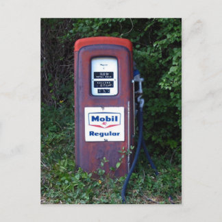 Mobil Gas Pump Vykort