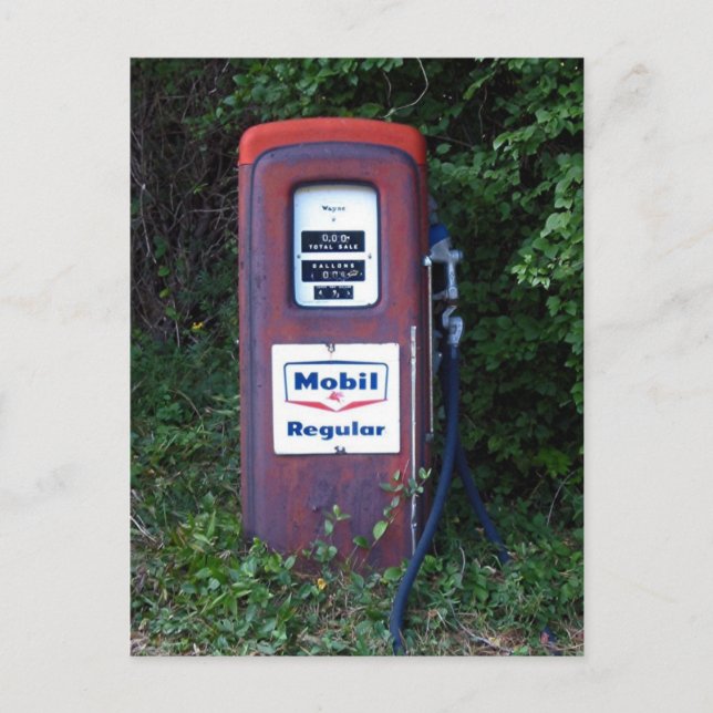Mobil Gas Pump Vykort (Framsida)