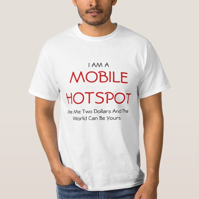 Mobil Hotspot som annonserar utslagsplatsen T-shirt (Framsida)