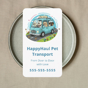 Mobil husdjurs taxi Husdjurs chaufför Veterinär tr Visitkort