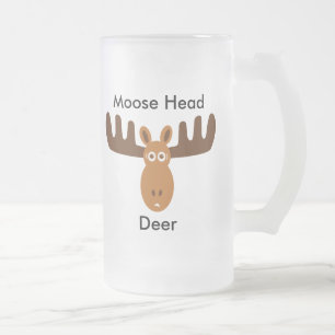 Mobil huvud_Moose huvud Hjort Frostat Ölglas