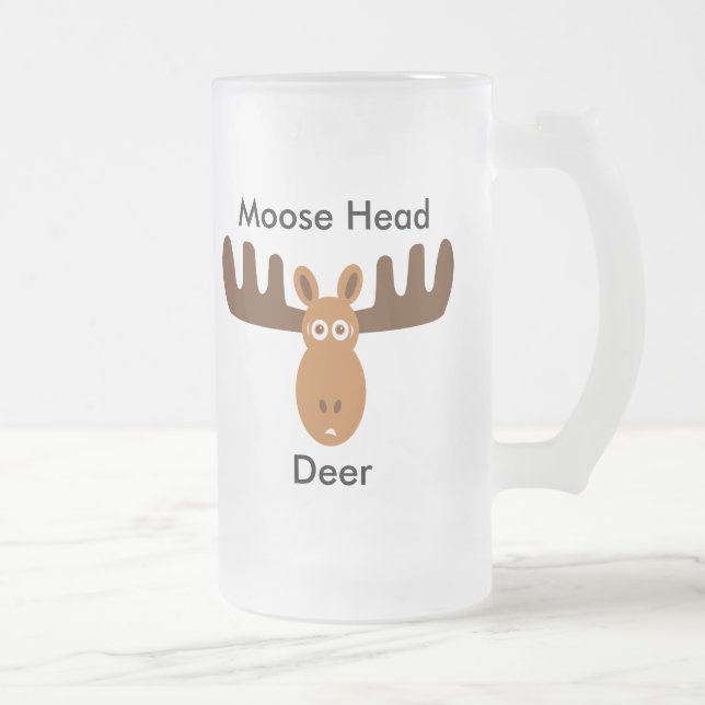 Mobil huvud_Moose huvud Hjort Frostat Ölglas (Höger)