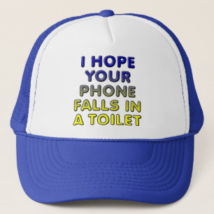 Mobil i Truckerkepsen Toilet Funny Boll Cap Keps