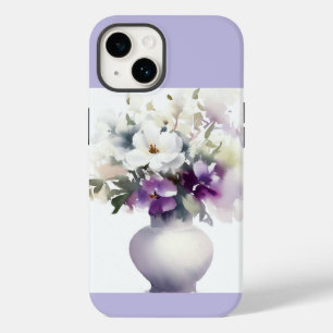 mobil iPhone-täckning, fodral med lila blommor