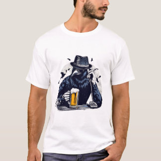 Mobil konsdesign för öl-kråka t shirt