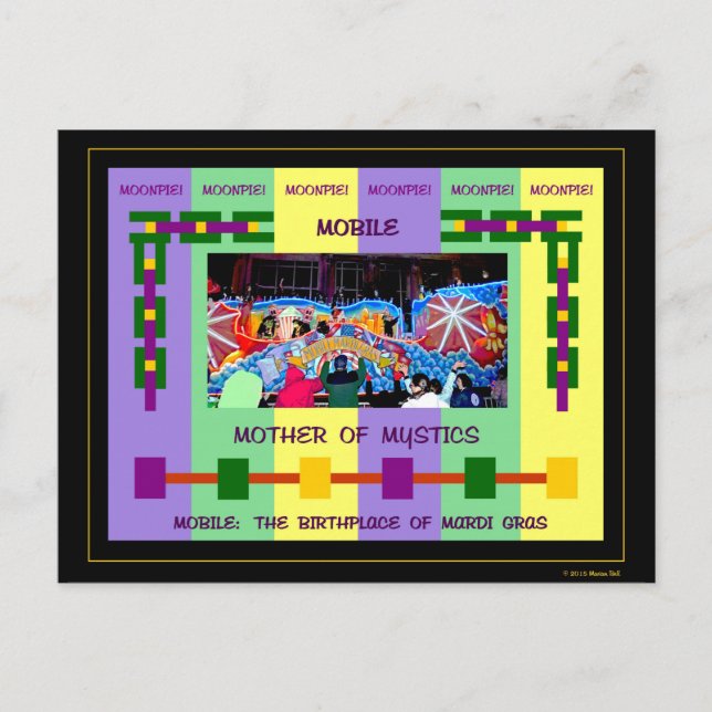 Mobil: Mardi Gras födelseort Vykort (Framsida)