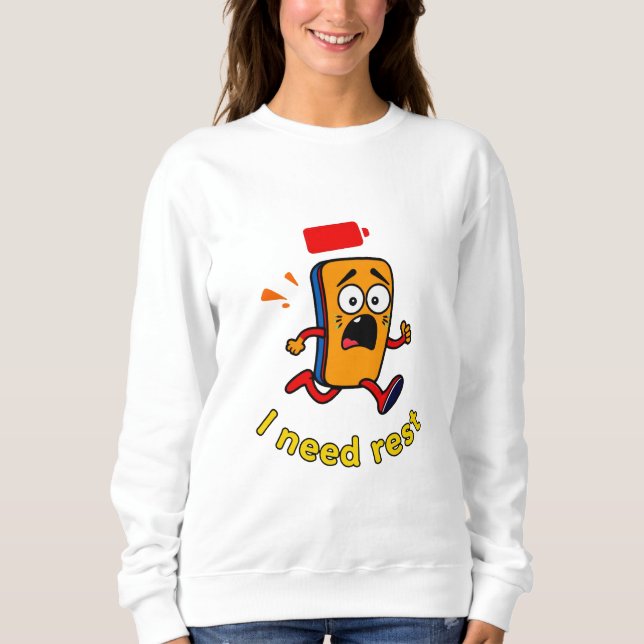 Mobil Mascot: jag behöver vila! T Shirt (Framsida)