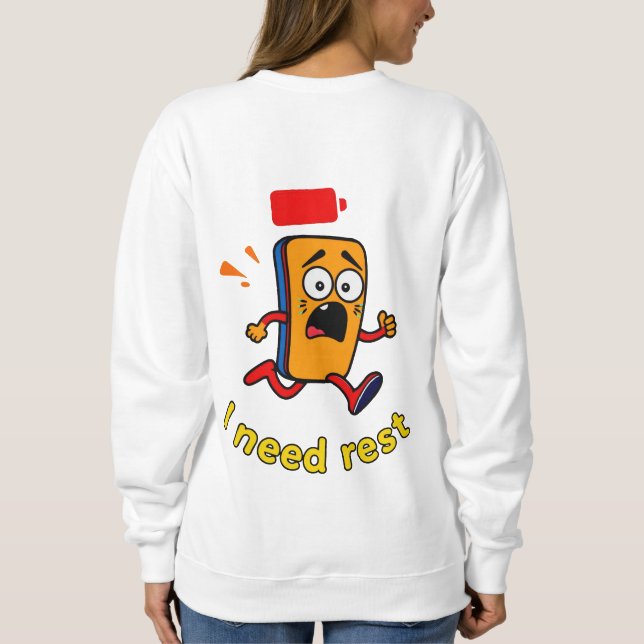 Mobil Mascot: jag behöver vila! T Shirt (Baksida)