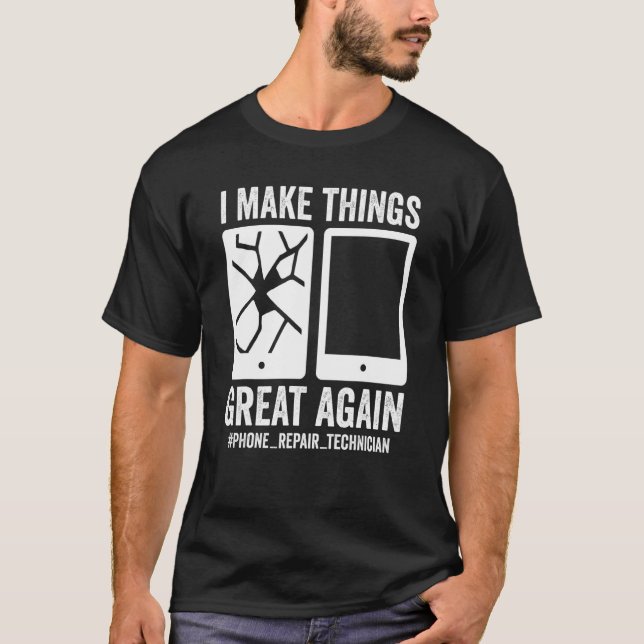 Mobil Mobil reparation T Shirt (Framsida)