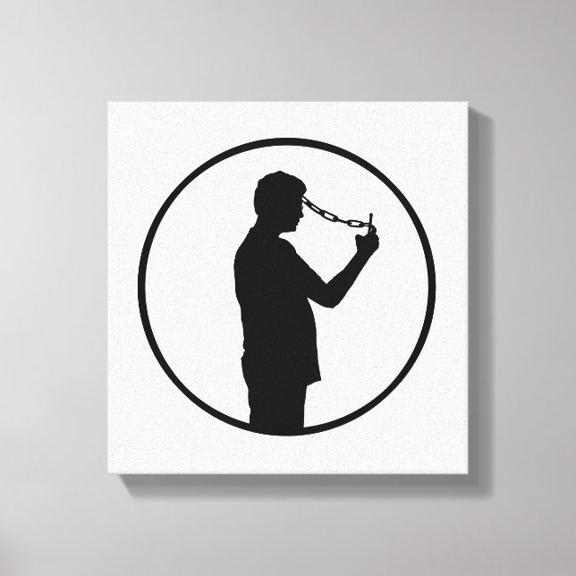 Mobil Mobil tillsägelse i Teckning Canvastryck (Framsida)