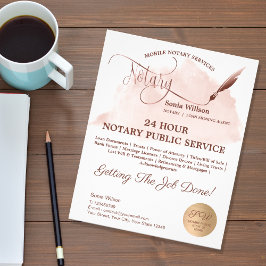 Mobil noary & Loan Signing  Rosa Agate Fly Flygblad