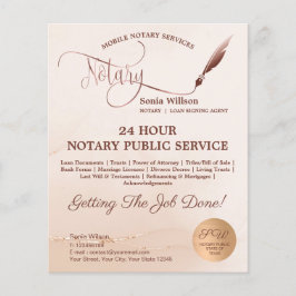 Mobil noary & Loan Signing  Rosa Agate Fly Flygblad