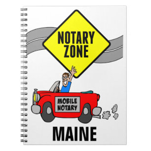 Mobil noary Zon Red Sports Car Maine Anteckningsbok
