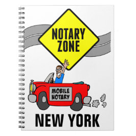 Mobil noary Zon Red Sports Car New York Anteckningsbok