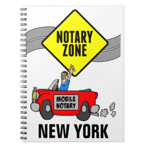 Mobil noary Zon Red Sports Car New York Anteckningsbok