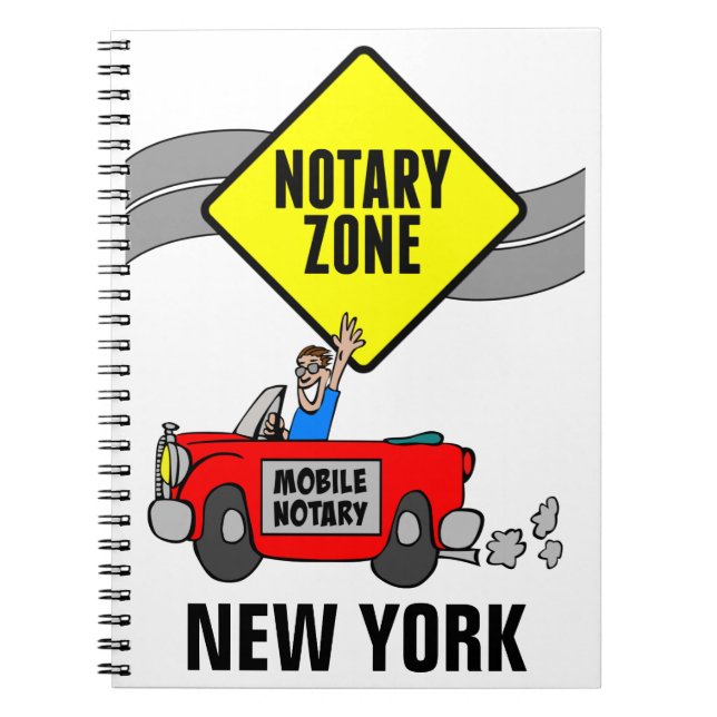 Mobil noary Zon Red Sports Car New York Anteckningsbok (Framsidan)