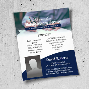 Mobil notarielånssigneringsagent professionell flo flygblad