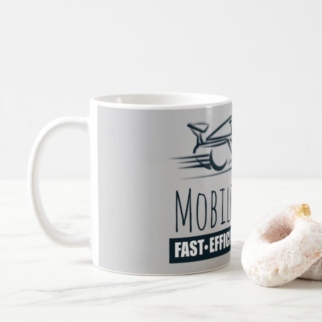 Mobil notarius publicus - snabbbil kaffemugg (Med munk)