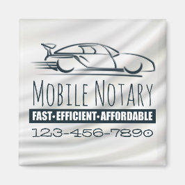Mobil notarius publicus-snabbbil med Mobilt nummer Magnet