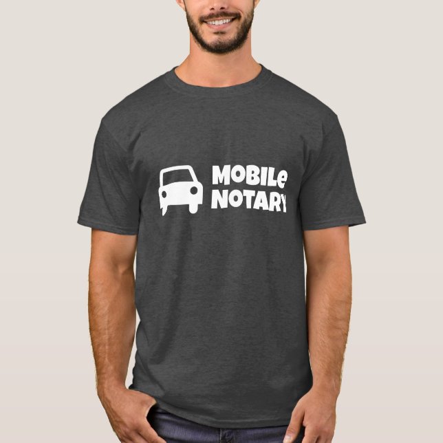 Mobil notarius publicus t shirt (Framsida)