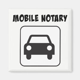 Mobil notarius publicus-tecken magnet