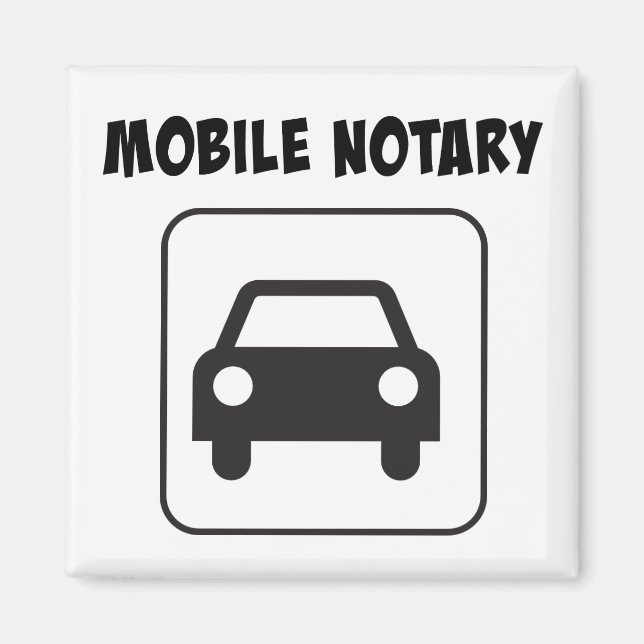 Mobil notarius publicus-tecken magnet (Framsidan)