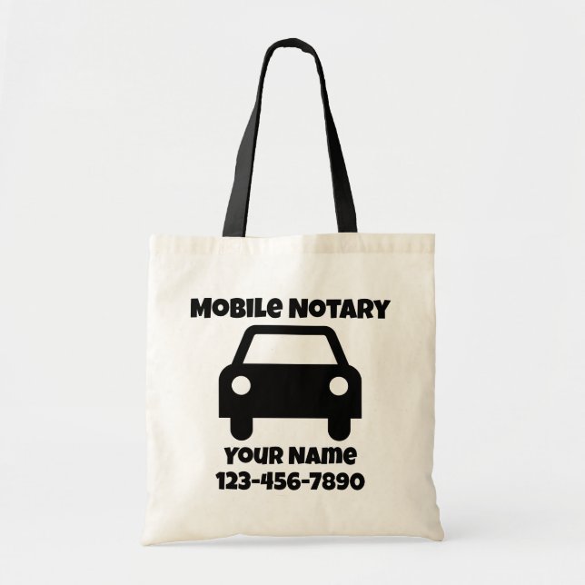 Mobil notarius publicus tygkasse (Framsidan)