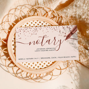Mobil Notary-lån ro guld konetti-typografi Visitkort