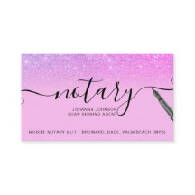 Mobil Notary-lånetypografi lila glitter