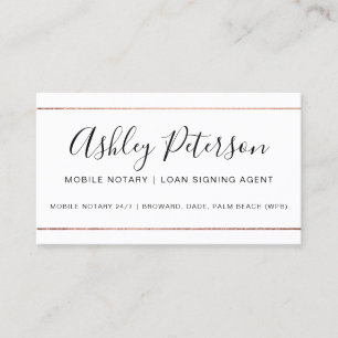Mobil Notary public typography ro guld rand Visitkort