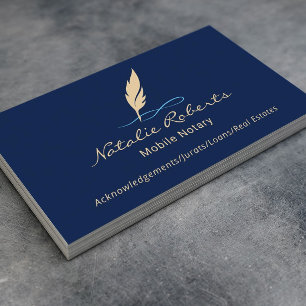 Mobil notary Signing Agent Anpassningsbar Quill Lo Visitkort