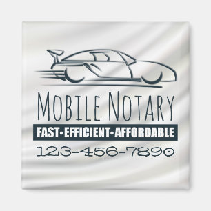 Mobil Notaryallmänhet fastar bilen med Magnet