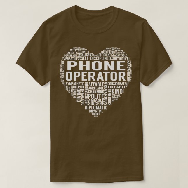 Mobil operator Heart T Shirt (Design framsida)