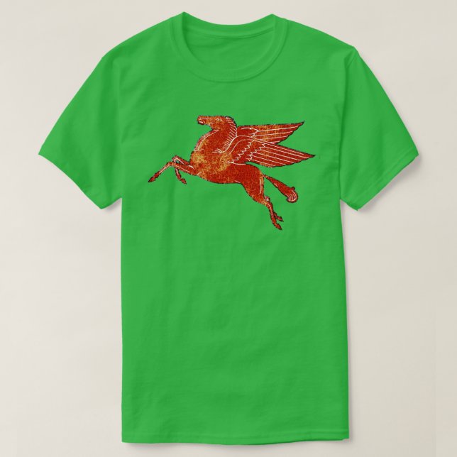 Mobil Pegasus Flies Horse T Shirt (Design framsida)
