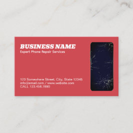 Mobil reparation QR Red Visitkort