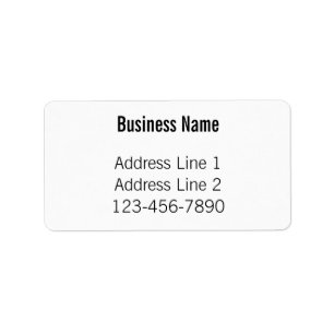 Mobil Returadress för Business Namn Number White Adressetikett
