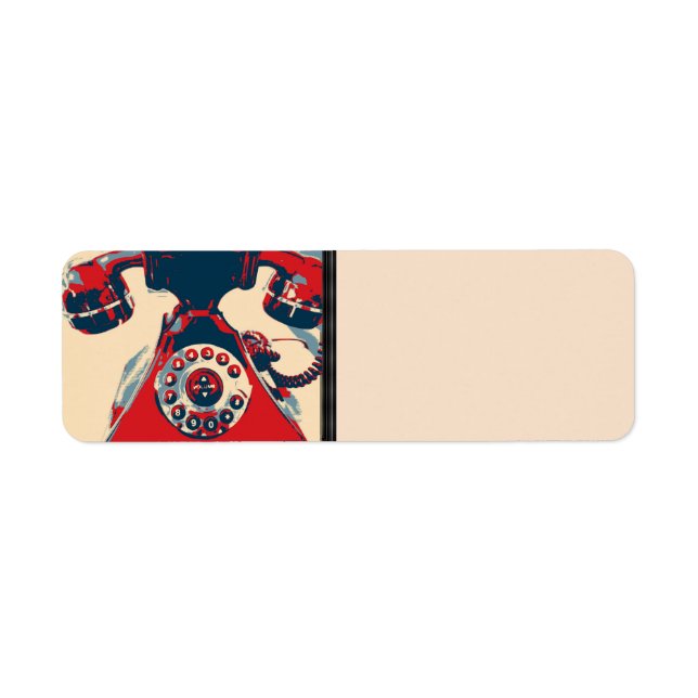 Mobil returadressetikett för Retro Returadress Etikett (Framsidan)