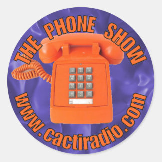 Mobil Show cactiradio.com Round Sticker Runt Klistermärke