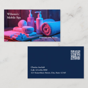 Mobil spa-massagebehandling visitkort