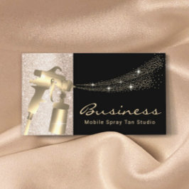 Mobil Spray Tan Black & Guld Airbrush Tanning Visitkort