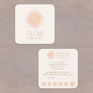 Mobil Spray Tan Loyalty Card 6 besök Fyrkantigt Visitkort