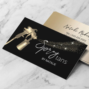 Mobil Spray Tans Black Guld Tanning Skincare Visitkort