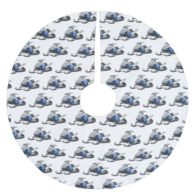 Mobil tecknad julgransmatta borstad polyester (Framsidan)