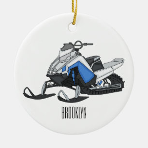 Mobil tecknad julgransprydnad keramik