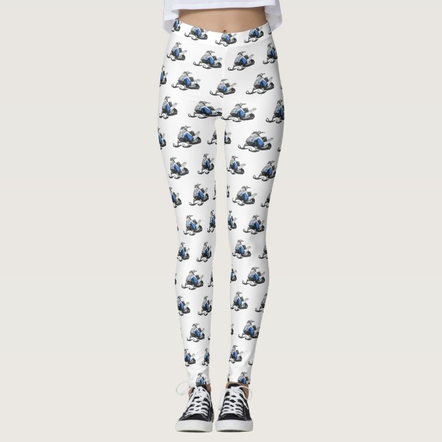 Mobil tecknad leggings (Framsida)