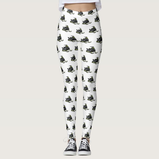 Mobil tecknad leggings (Framsida)