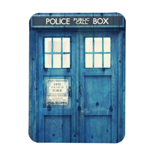 mobil telefonkiosk för Vintage polis Magnet (Vertikal)