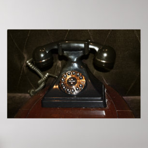 Mobil uppringning av gammal Vintage Poster