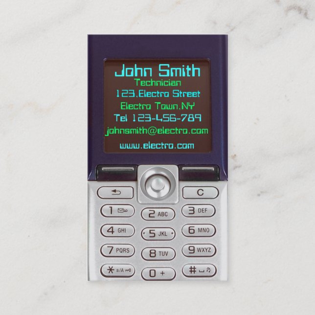 Mobil visitkort för cell (Framsida)